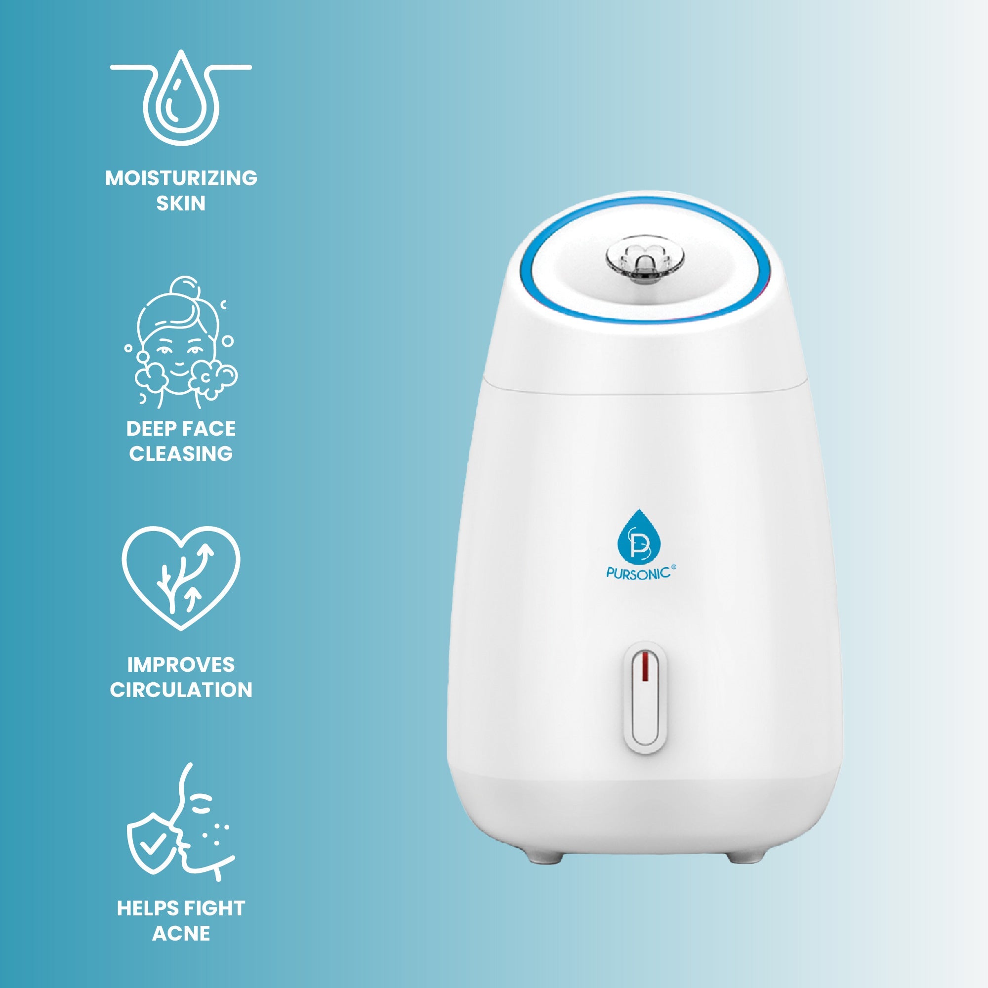 Pursonic Facial Steamer Hot Mist Moisturizing Spa-1